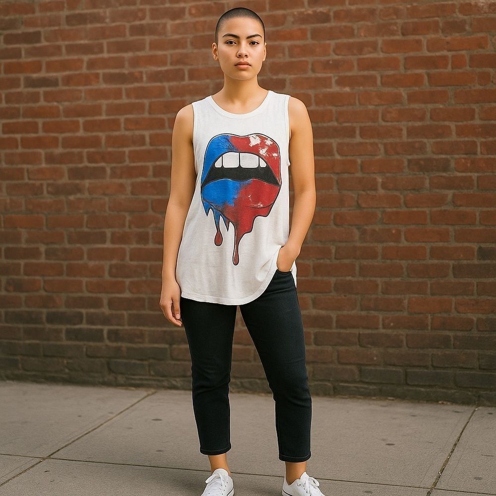 Blue Buttercup Ombré Lips with Stars Size Small